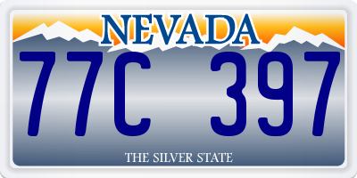 NV license plate 77C397