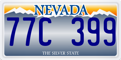 NV license plate 77C399