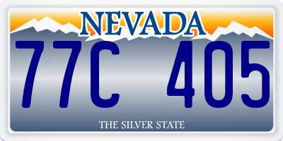 NV license plate 77C405
