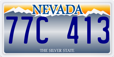 NV license plate 77C413
