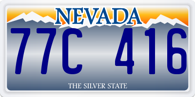 NV license plate 77C416