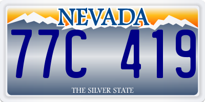 NV license plate 77C419