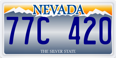 NV license plate 77C420