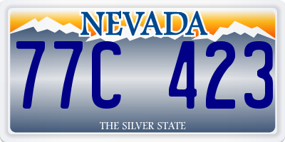 NV license plate 77C423