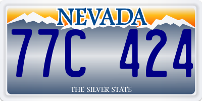 NV license plate 77C424