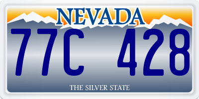 NV license plate 77C428