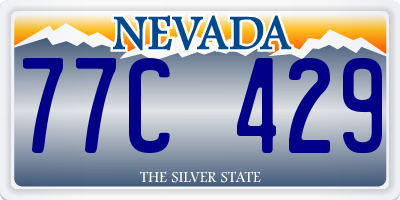 NV license plate 77C429