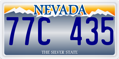 NV license plate 77C435