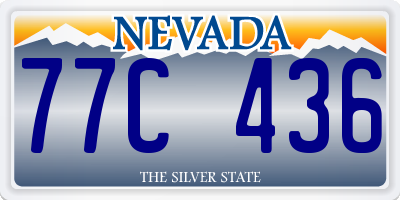 NV license plate 77C436