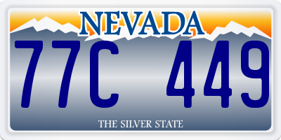 NV license plate 77C449