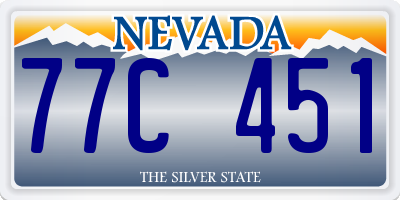 NV license plate 77C451