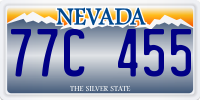 NV license plate 77C455