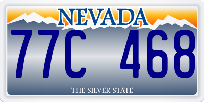 NV license plate 77C468