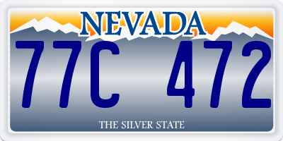 NV license plate 77C472