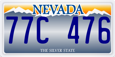 NV license plate 77C476