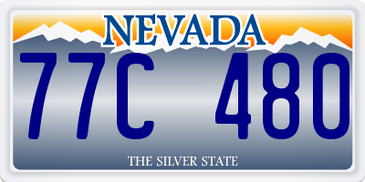 NV license plate 77C480
