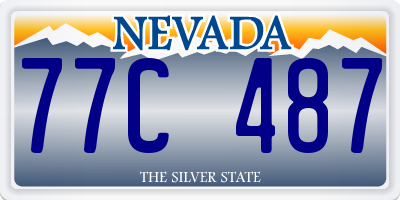 NV license plate 77C487