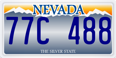NV license plate 77C488