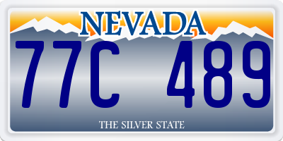 NV license plate 77C489