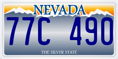 NV license plate 77C490