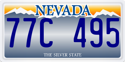 NV license plate 77C495