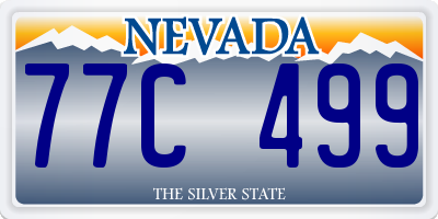 NV license plate 77C499