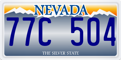 NV license plate 77C504
