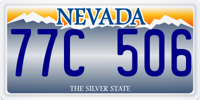 NV license plate 77C506
