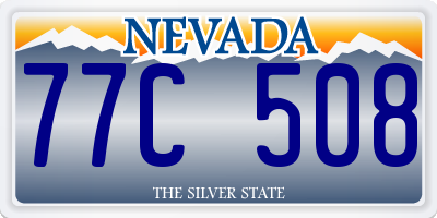 NV license plate 77C508