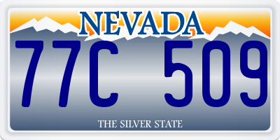 NV license plate 77C509