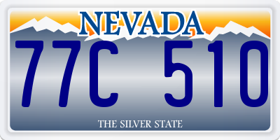 NV license plate 77C510