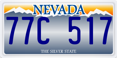 NV license plate 77C517