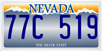 NV license plate 77C519
