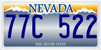NV license plate 77C522