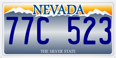 NV license plate 77C523
