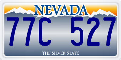 NV license plate 77C527