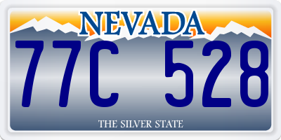 NV license plate 77C528