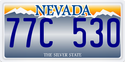 NV license plate 77C530