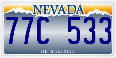 NV license plate 77C533