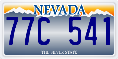 NV license plate 77C541