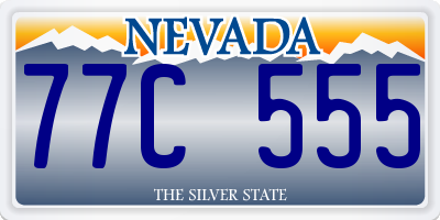 NV license plate 77C555