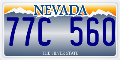 NV license plate 77C560
