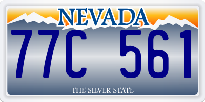 NV license plate 77C561