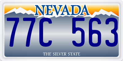 NV license plate 77C563
