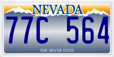 NV license plate 77C564