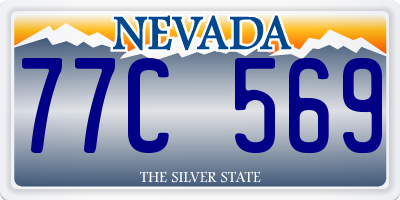 NV license plate 77C569