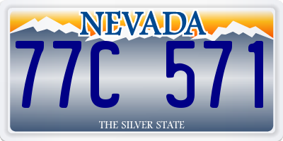 NV license plate 77C571