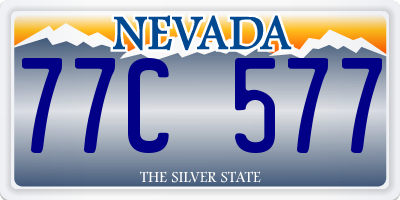 NV license plate 77C577