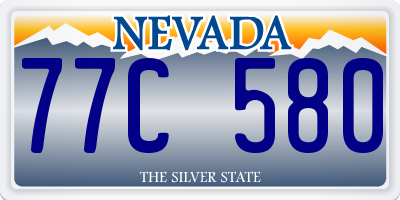 NV license plate 77C580