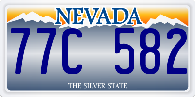 NV license plate 77C582